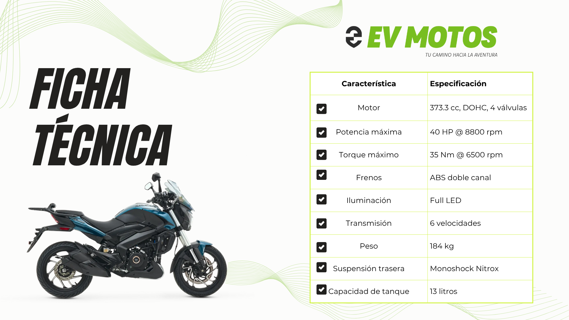 FICHA TÉCNICA dominar 400